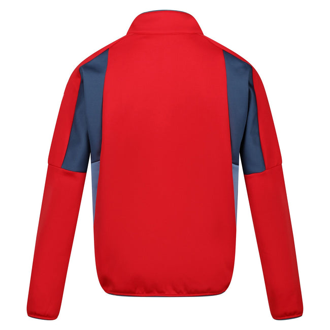 Danger Red-Moonlight Denim-Coronet Blue - Close up - Regatta Mens Yare VIII Full Zip Jacket