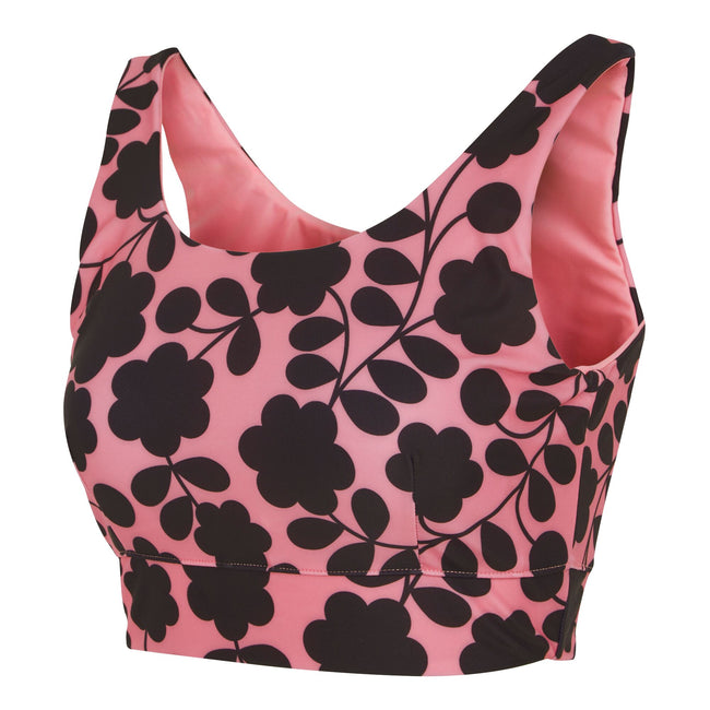 Pink - Side - Regatta Womens-Ladies Orla Kiely Floral Reversible Bikini Set