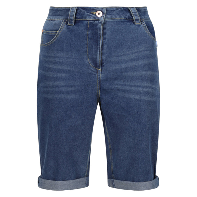 True Denim Light Blue - Front - Regatta Womens-Ladies Erdre Casual Shorts