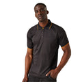 Black-Orange Pop - Side - Regatta Professional Mens Short-Sleeved Polo Shirt