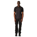 Black-Orange Pop - Pack Shot - Regatta Professional Mens Short-Sleeved Polo Shirt