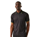 Black-Lime Green - Side - Regatta Professional Mens Short-Sleeved Polo Shirt