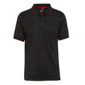 Black-Classic Red - Front - Regatta Professional Mens Short-Sleeved Polo Shirt