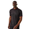 Black-Classic Red - Side - Regatta Professional Mens Short-Sleeved Polo Shirt