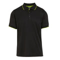 Black-Lime Green - Front - Regatta Professional Mens Short-Sleeved Polo Shirt