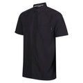 Black-Ash - Side - Regatta Mens Mindano VIII Diamond Short-Sleeved Shirt