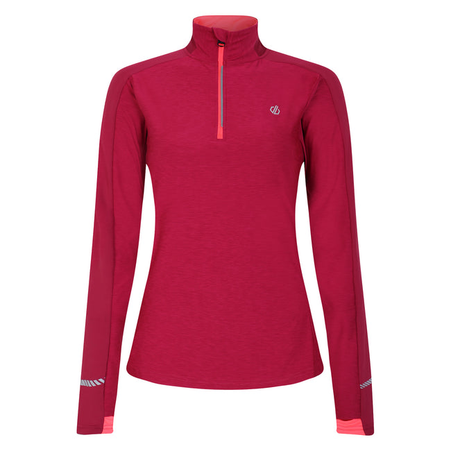 Berry Pink Marl - Front - Dare 2B Womens-Ladies Gravitate Marl Jersey