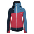 Sorbet Pink-Niagara Blue - Front - Dare 2B Womens-Ladies Traversing II Waterproof Jacket