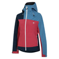 Sorbet Pink-Niagara Blue - Side - Dare 2B Womens-Ladies Traversing II Waterproof Jacket
