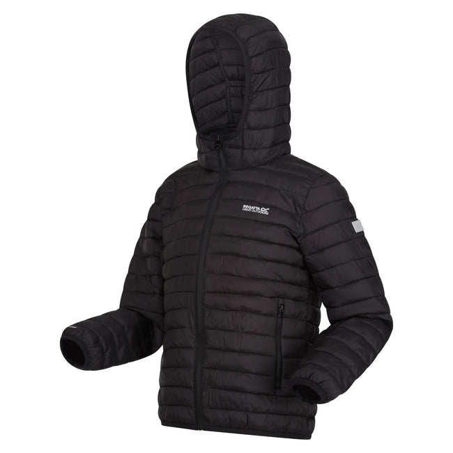 Pink Potion - Front - Regatta Childrens-Kids Hillpack II Hooded Padded Jacket