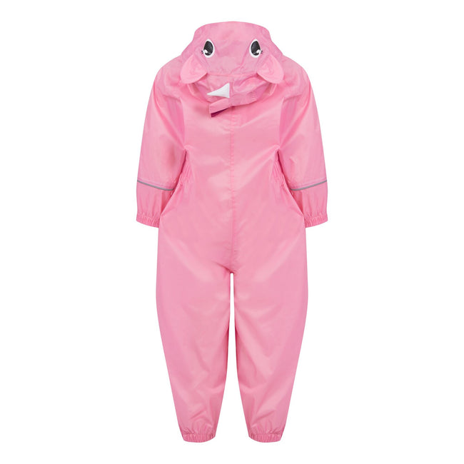 Sweet Pink - Back - Regatta Childrens-Kids Charco Luna Unicorn Puddle Suit