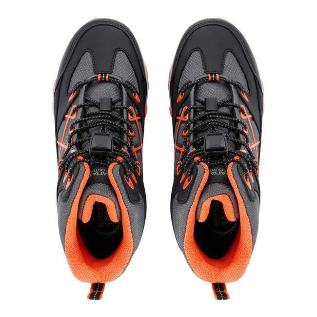 Black-Blaze Orange - Pack Shot - Regatta Childrens-Kids Samaris III Walking Boots