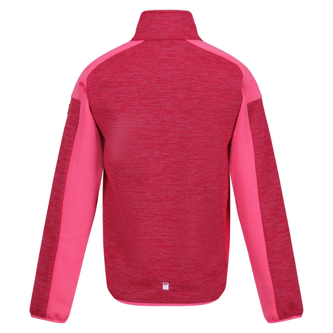 Flamingo Pink - Back - Regatta Childrens-Kids Highton III Fleece Jacket