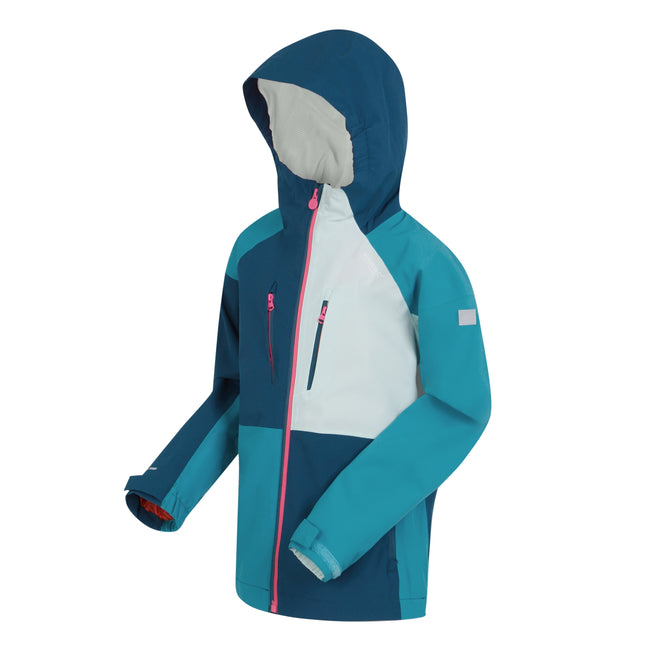 Moroccan Blue-Tahoe Blue - Side - Regatta Childrens-Kids Highton V Full Zip Hoodie