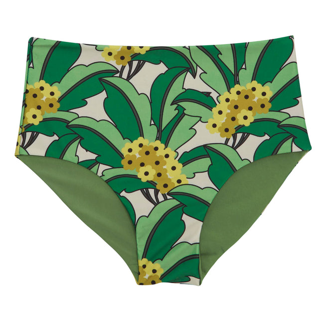 Green - Close up - Regatta Womens-Ladies Orla Kiely Tropical Reversible Bikini Set