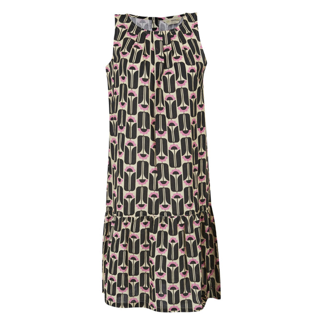 Black - Front - Regatta Womens-Ladies Orla Kiely Summer Tall Flowers Sleeveless Dress