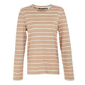 Warm Taupe-Light Vanilla - Front - Regatta Womens-Ladies Federica II Stripe Long-Sleeved T-Shirt