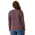 Deep Plum-Light Vanilla - Lifestyle - Regatta Womens-Ladies Federica II Stripe Long-Sleeved T-Shirt