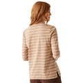Warm Taupe-Light Vanilla - Lifestyle - Regatta Womens-Ladies Federica II Stripe Long-Sleeved T-Shirt