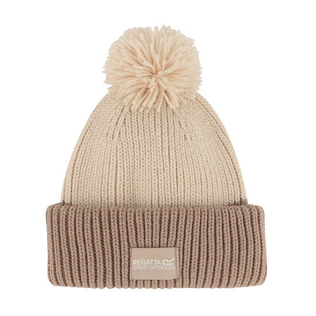 Light Vanilla-Soft Taupe - Front - Regatta Unisex Adult Connora Pom Pom Beanie