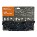 Black-Mineral Grey - Back - Regatta Childrens-Kids Multitube II Flower Snood