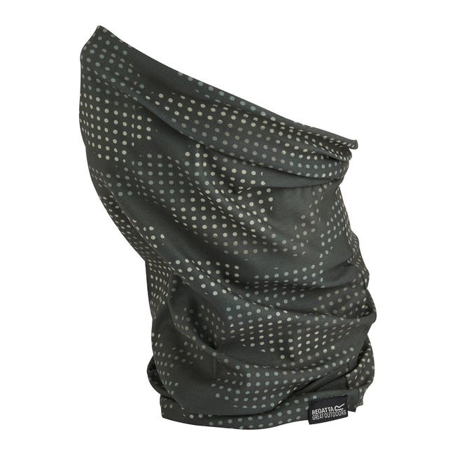 Olive Night - Front - Regatta Childrens-Kids Multitube II Flower Snood