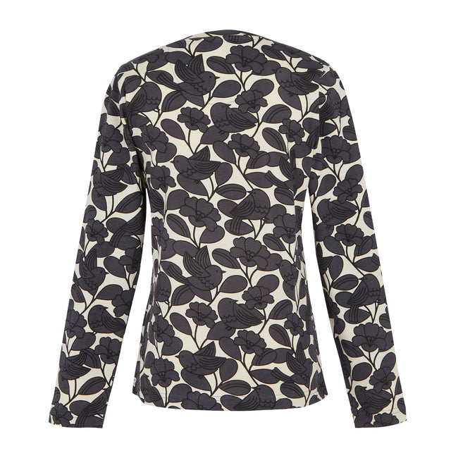 Grey - Back - Regatta Womens-Ladies Orla Kiely Birdy Long-Sleeved Winter T-Shirt