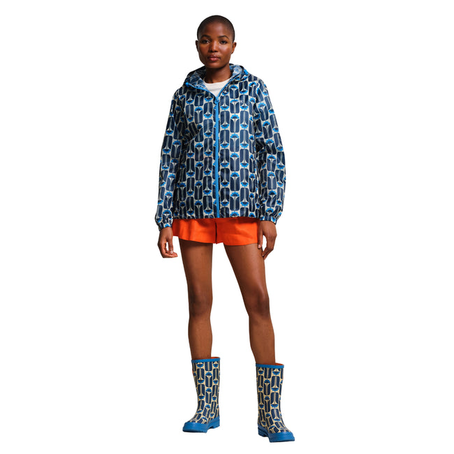 Navy - Lifestyle - Regatta Womens-Ladies Orla Kiely Tall Flowers Packaway Summer Jacket