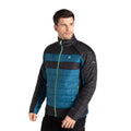 Kingfisher Blue-Black - Lifestyle - Dare 2B Mens Descending II Baffled Padded Jacket