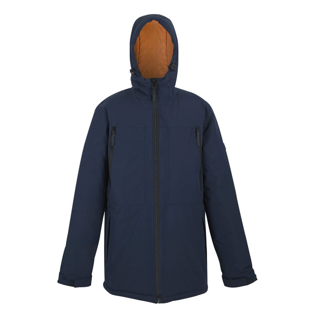 Navy-Fox - Front - Regatta Mens Larrick II Waterproof Insulated Jacket