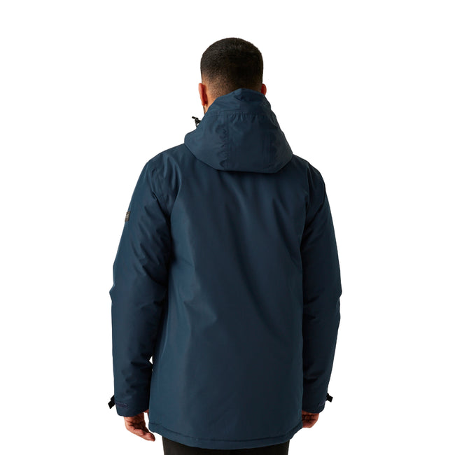 Navy-Fox - Pack Shot - Regatta Mens Larrick II Waterproof Insulated Jacket