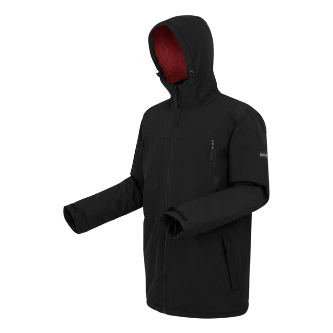 Black-Red Ochre - Side - Regatta Mens Larrick II Waterproof Insulated Jacket