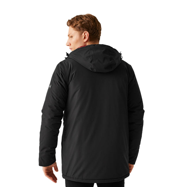 Black-Red Ochre - Pack Shot - Regatta Mens Larrick II Waterproof Insulated Jacket