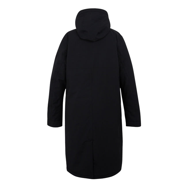 Black-Dark Grey - Back - Regatta Womens-Ladies Yarli Longline Waterproof Jacket