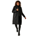 Black-Dark Grey - Lifestyle - Regatta Womens-Ladies Yarli Longline Waterproof Jacket