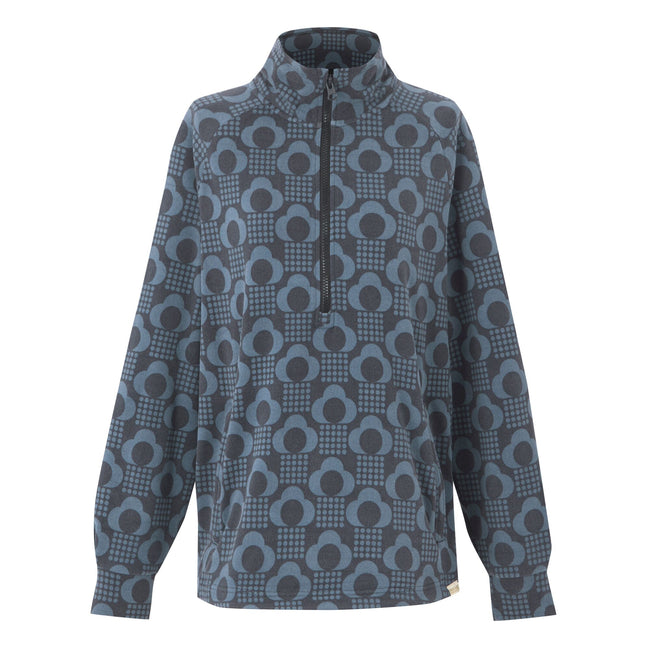 Black - Front - Regatta Womens-Ladies Orla Kiely Rain Cloud Half Zip Midlayer
