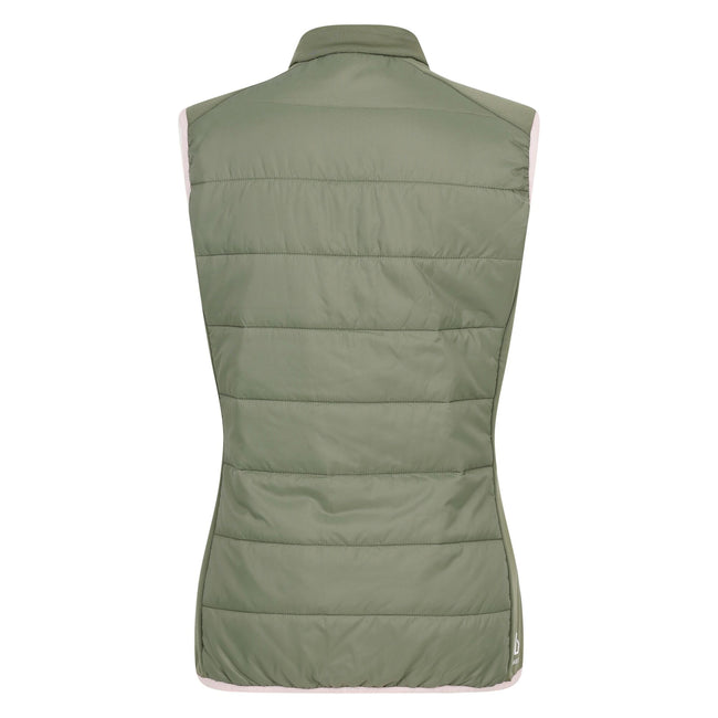 Olivine Green - Back - Dare 2B Womens-Ladies Liven Baffled Gilet