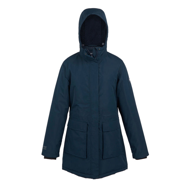 Navy - Front - Regatta Womens-Ladies Voltera Heated Waterproof Jacket
