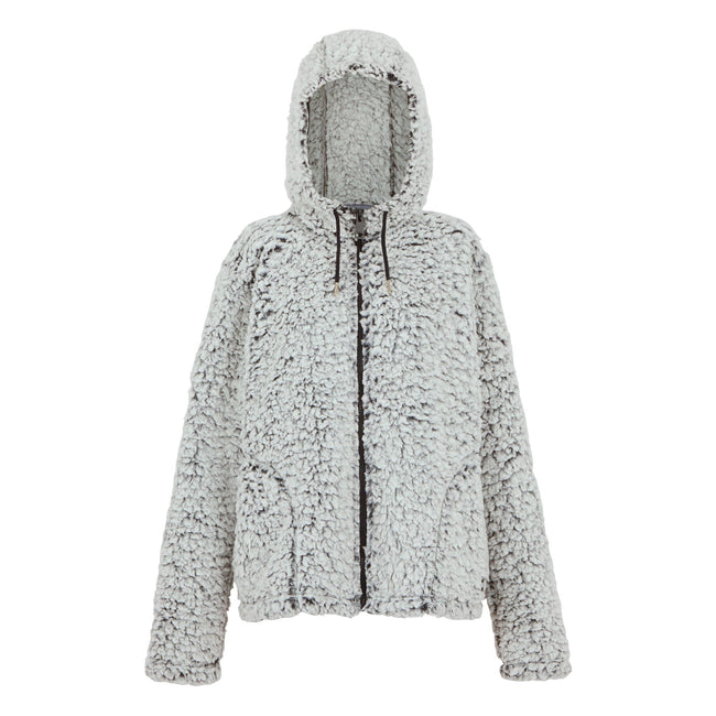 Navy - Front - Regatta Womens-Ladies Zelpha Fluffy Hooded Fleece Jacket