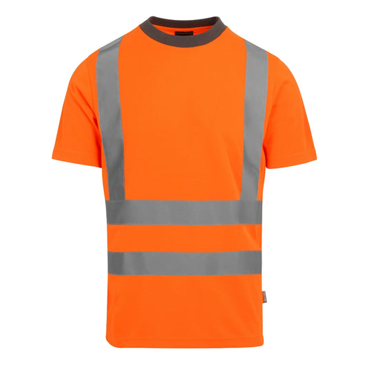 Orange - Front - Regatta Professional Mens Hi-Vis Safety T-Shirt