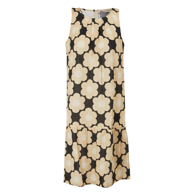 Black - Front - Regatta Womens-Ladies Orla Kiely Sixties Daisy Sleeveless Summer Dress