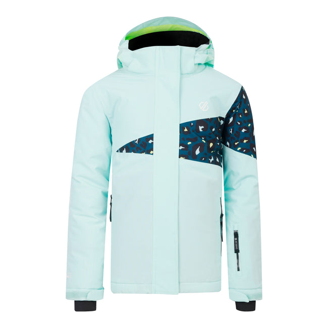 Blue - Front - Dare 2B Childrens-Kids Humour III Cheetah Print Ski Jacket