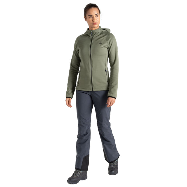 Olivine Green - Lifestyle - Dare 2B Womens-Ladies Density Core Stretch Midlayer