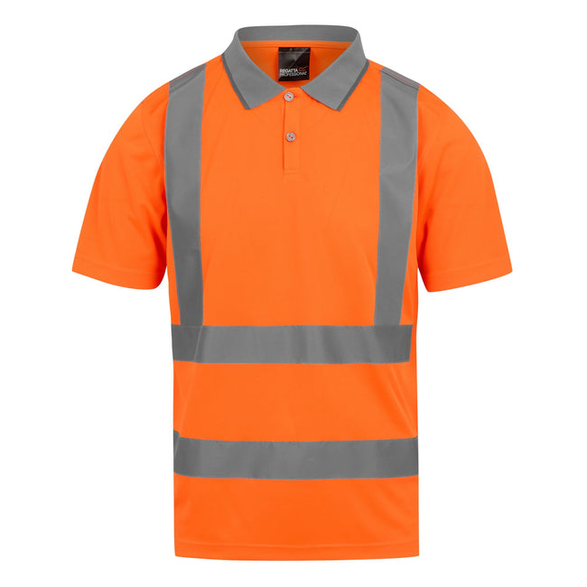 Orange - Front - Regatta Professional Mens Hi-Vis Polo Shirt