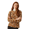 Brown - Side - Regatta Womens-Ladies Orla Kiely Birdy Long-Sleeved Winter T-Shirt