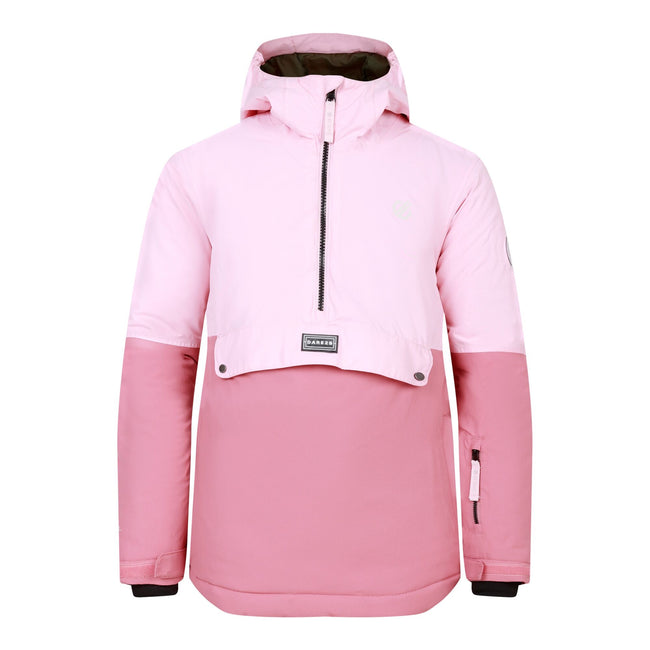 Crystal Rose-Dusty Rose - Front - Dare 2B Childrens-Kids Freehand Overhead Ski Jacket