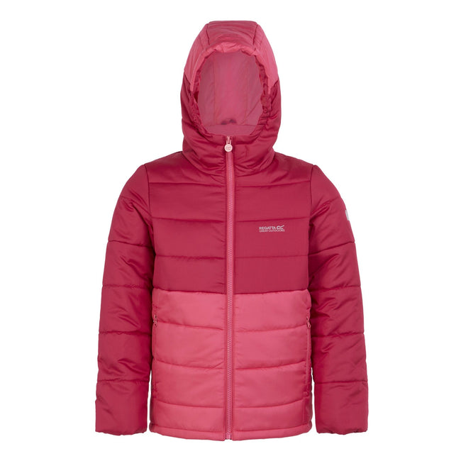 Deep Pink-Hot Pink - Front - Regatta Childrens-Kids Lofthouse VIII Insulated Jacket