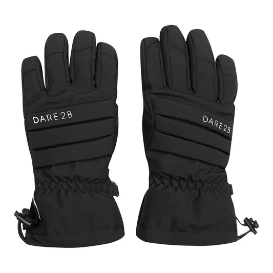 Black - Front - Dare 2B Womens-Ladies Charisma III Logo Ski Gloves