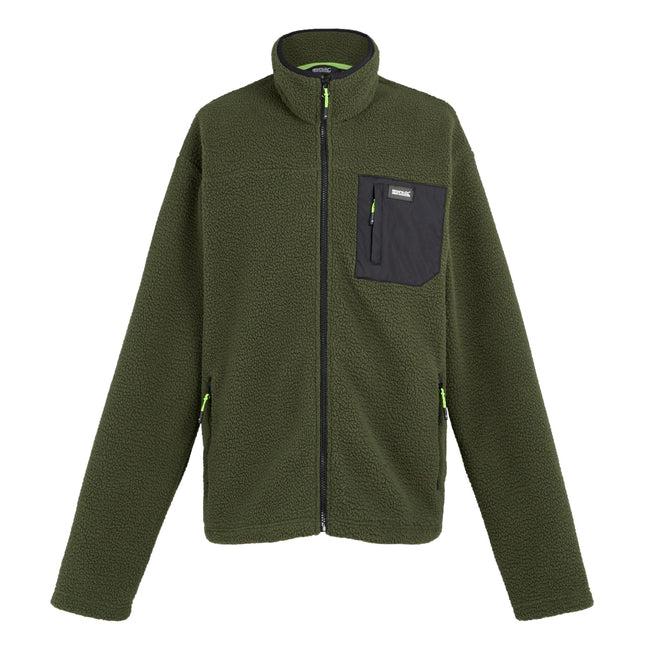 Dark Khaki - Front - Regatta Mens Frankie Borg Fleece