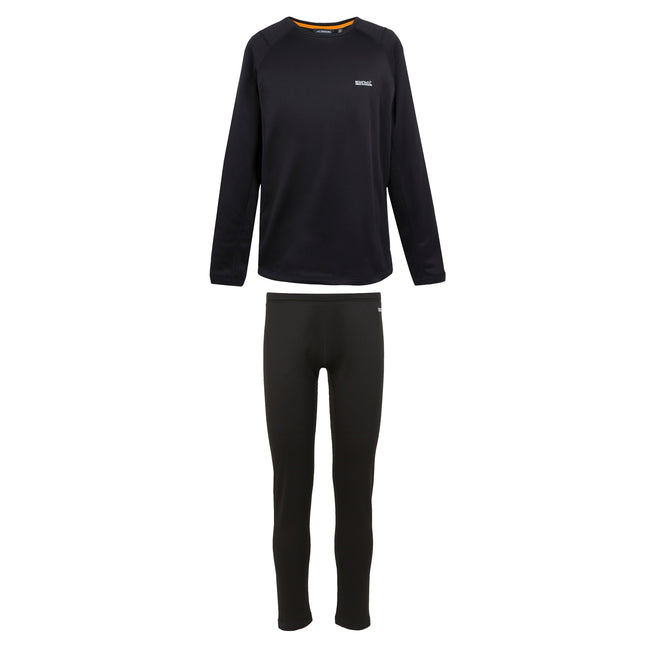 Black - Front - Regatta Mens Thermal Base Layer Set